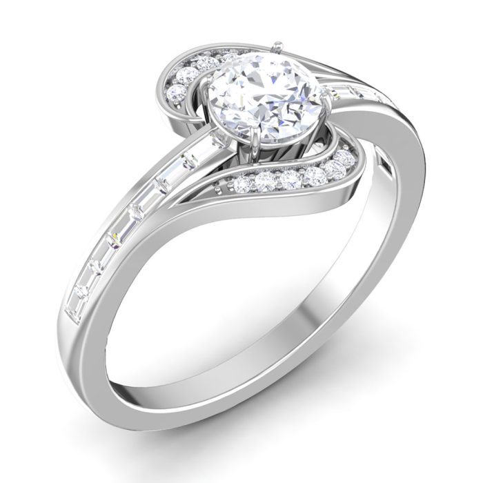 1.28 ct Natural Diamond Solitaire Engagement Wedding Rings14k Gold - Image 1