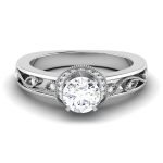 1.05 ct Natural Diamond Solitaire Engagement Wedding Rings14k Gold - Image 2
