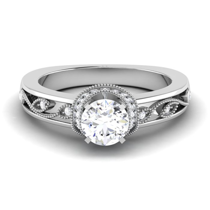 1.05 ct Natural Diamond Solitaire Engagement Wedding Rings14k Gold - Image 2