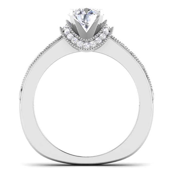 1.05 ct Natural Diamond Solitaire Engagement Wedding Rings14k Gold - Image 5