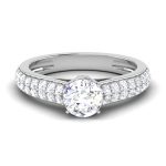 1.30 ct Natural Diamond Solitaire Engagement Wedding Rings14k Gold - Image 2