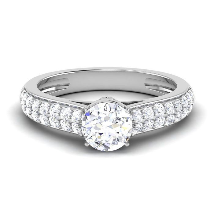 1.30 ct Natural Diamond Solitaire Engagement Wedding Rings14k Gold - Image 2