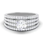 1.55 ct Natural Diamond Solitaire Engagement Wedding Rings14k Gold - Image 2