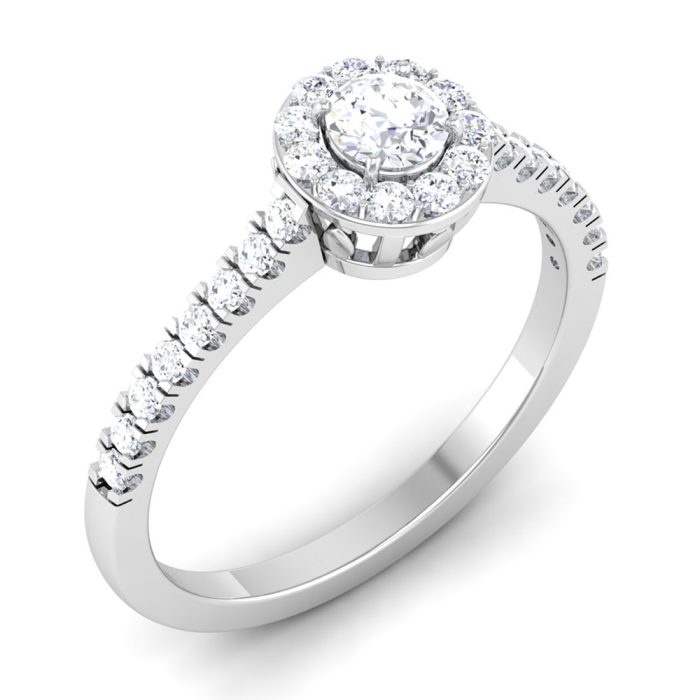 1.00 ct Natural Diamond Solitaire Engagement Wedding Rings14k Gold - Image 1