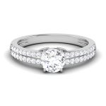 1.03 ct Natural Diamond Solitaire Engagement Wedding Rings14k Gold - Image 2