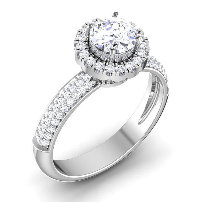 1.45 ct Natural Diamond Solitaire Engagement Wedding Rings14k Gold - Image 1