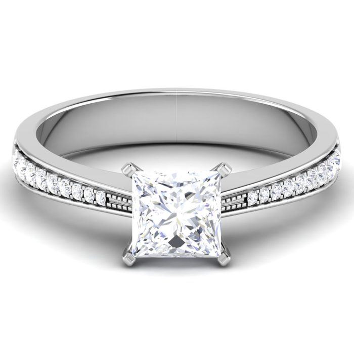 1.36 ct Natural Diamond Solitaire Engagement Wedding Rings14k Gold - Image 2