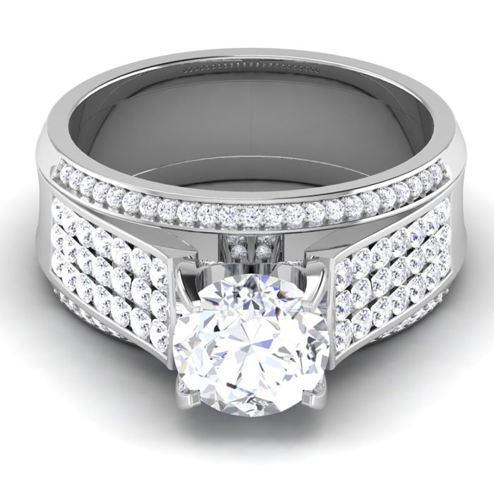 2.71 ct Natural Diamond Solitaire Engagement Wedding Rings14k Gold - Image 2