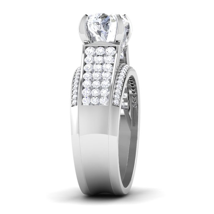 2.71 ct Natural Diamond Solitaire Engagement Wedding Rings14k Gold - Image 4
