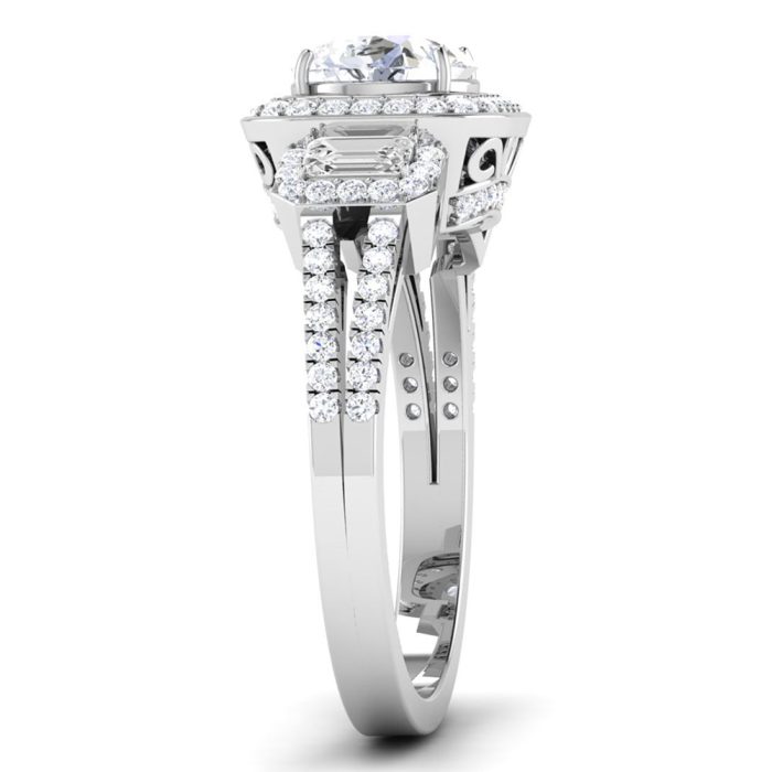 2.07 ct Natural Diamond Solitaire Engagement Wedding Rings14k Gold - Image 4