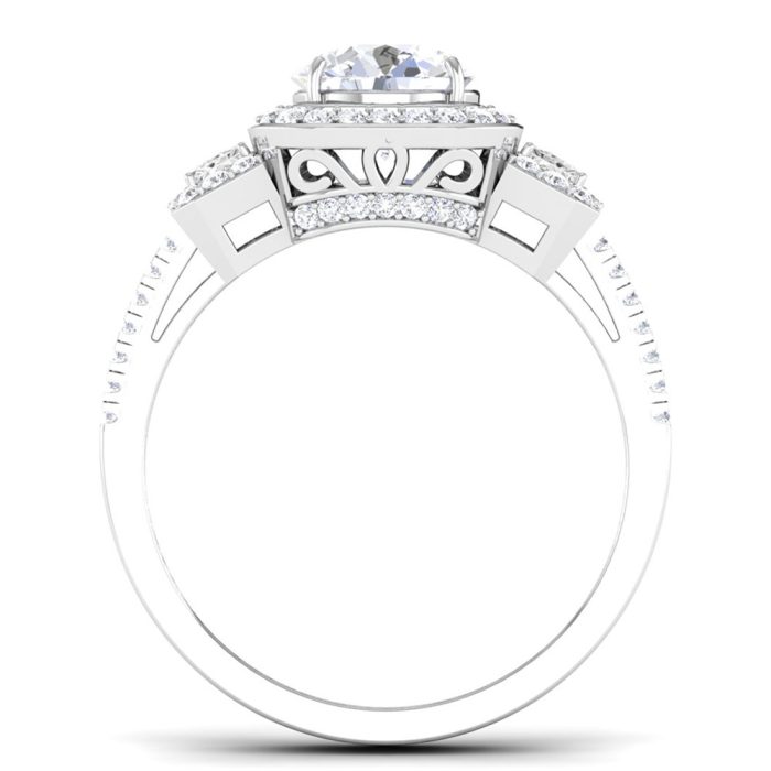 2.07 ct Natural Diamond Solitaire Engagement Wedding Rings14k Gold - Image 5