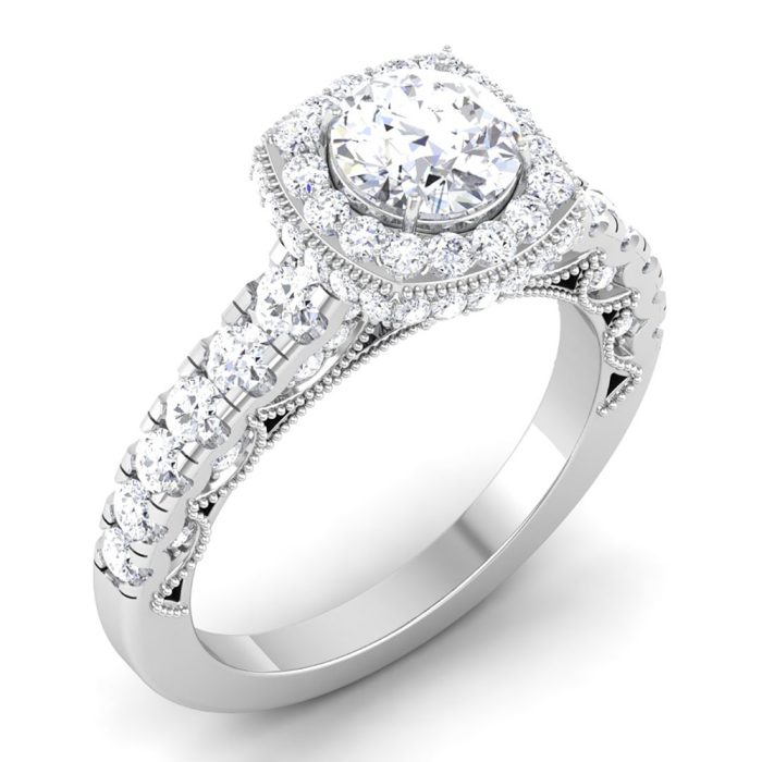 2.30 ct Natural Diamond Solitaire Engagement Wedding Rings14k Gold - Image 1