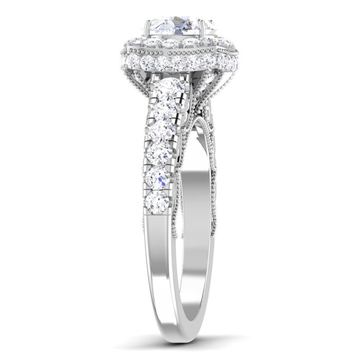 2.30 ct Natural Diamond Solitaire Engagement Wedding Rings14k Gold - Image 4