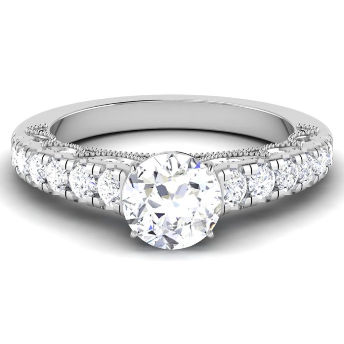 2.30 ct Natural Diamond Solitaire Engagement Wedding Rings14k Gold - Image 2
