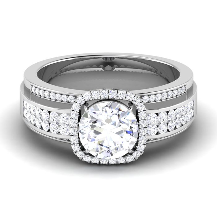 2.08 ct Natural Diamond Solitaire Engagement Wedding Rings14k Gold - Image 2