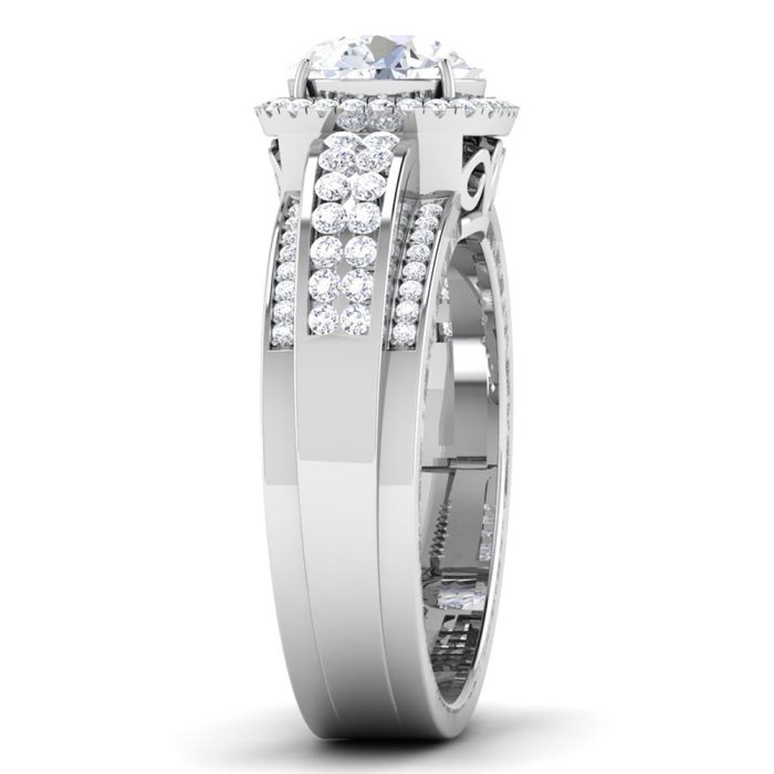 2.08 ct Natural Diamond Solitaire Engagement Wedding Rings14k Gold - Image 4
