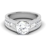 2.20 ct Natural Diamond Solitaire Engagement Wedding Rings14k Gold - Image 2