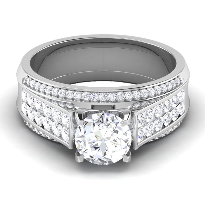 2.19 ct Natural Diamond Solitaire Engagement Wedding Rings14k Gold - Image 2