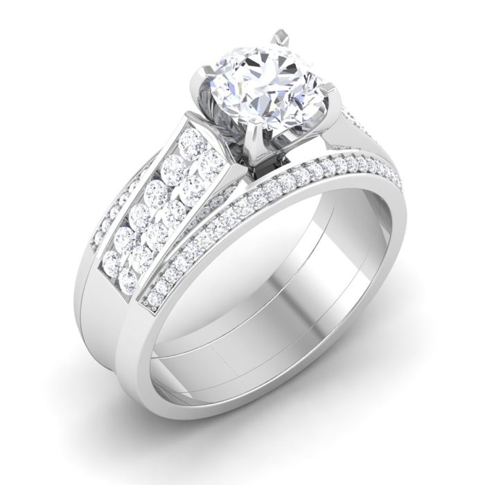2.19 ct Natural Diamond Solitaire Engagement Wedding Rings14k Gold - Image 1