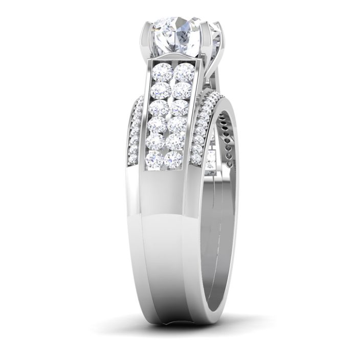 2.19 ct Natural Diamond Solitaire Engagement Wedding Rings14k Gold - Image 4