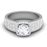3.70 ct Natural Diamond Solitaire Engagement Wedding Rings14k Gold - Image 2