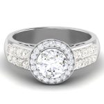 3.26 ct Natural Diamond Solitaire Engagement Wedding Rings14k Gold - Image 2