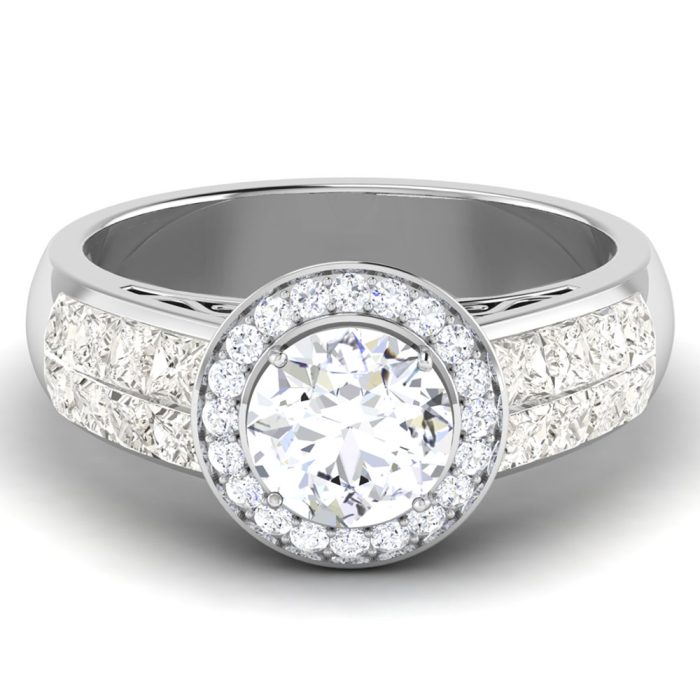 3.26 ct Natural Diamond Solitaire Engagement Wedding Rings14k Gold - Image 2