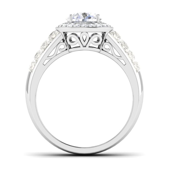 3.26 ct Natural Diamond Solitaire Engagement Wedding Rings14k Gold - Image 5