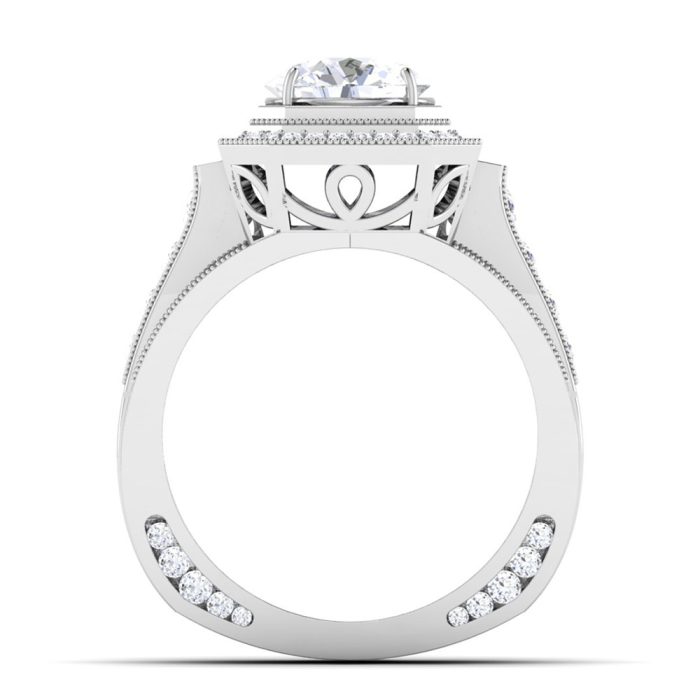 3.30 ct Natural Diamond Solitaire Engagement Wedding Rings14k Gold - Image 5